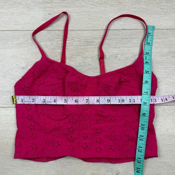 Free Peopke Pink Eyelet Crop Top - Picture 5 of 5